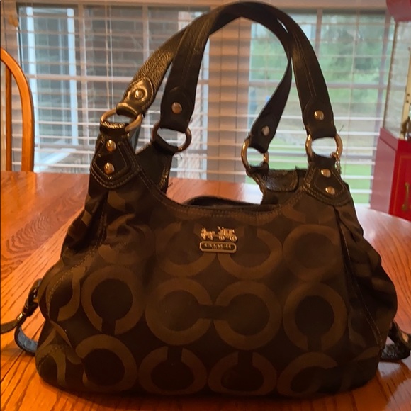 Coach Handbags - 🎉HOST PICK🎉 Coach black canvas purse OS